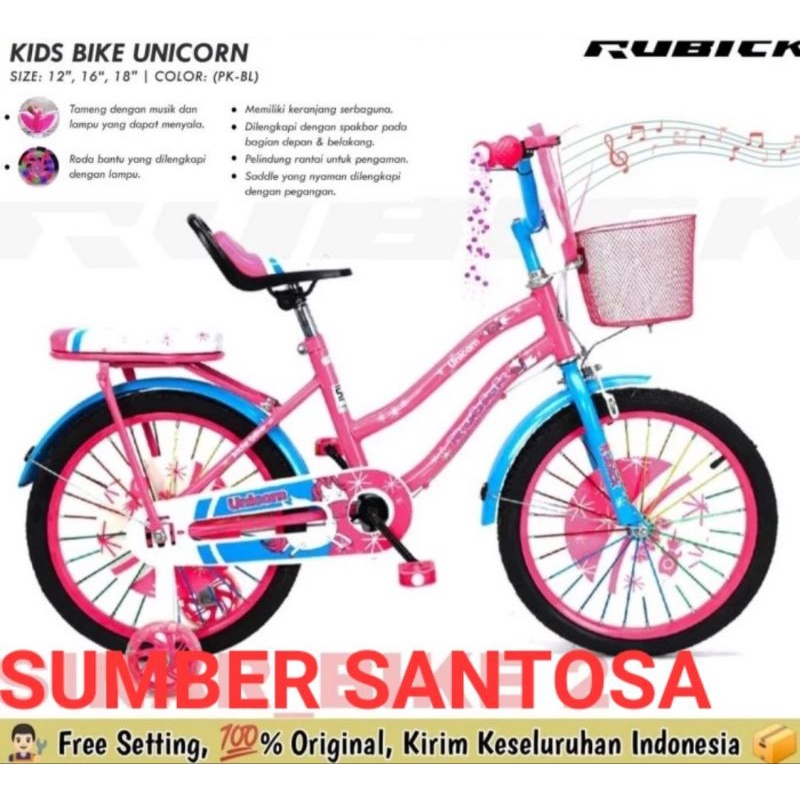 SEPEDA ANAK MINI UNICORN BY UNITED 18 INCH