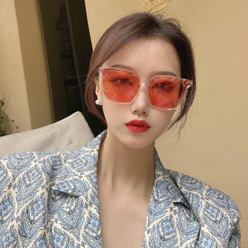 Fashion square big frame Korean version of ins trend sunglasses retro men and women sunglasses