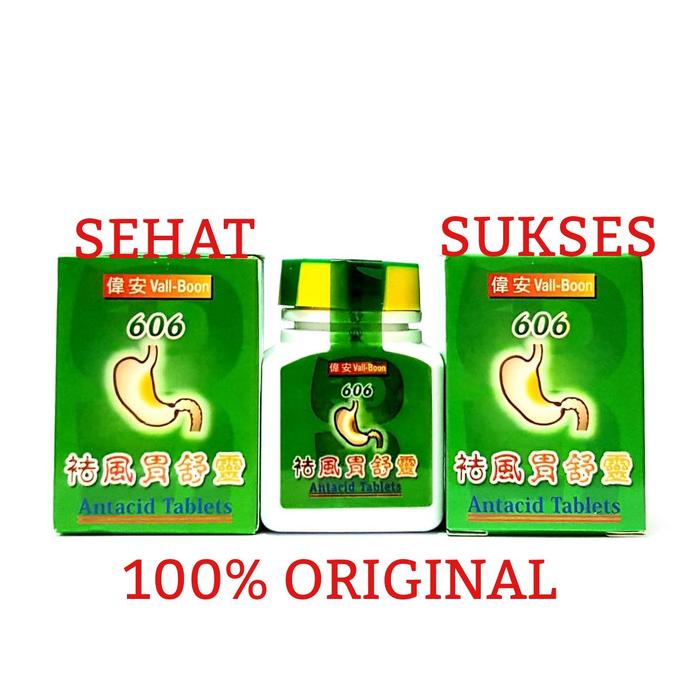 Vall-Boon 606 Antacid Tablet - Obat Maag, Nyeri & Asam Lambung Herbal
