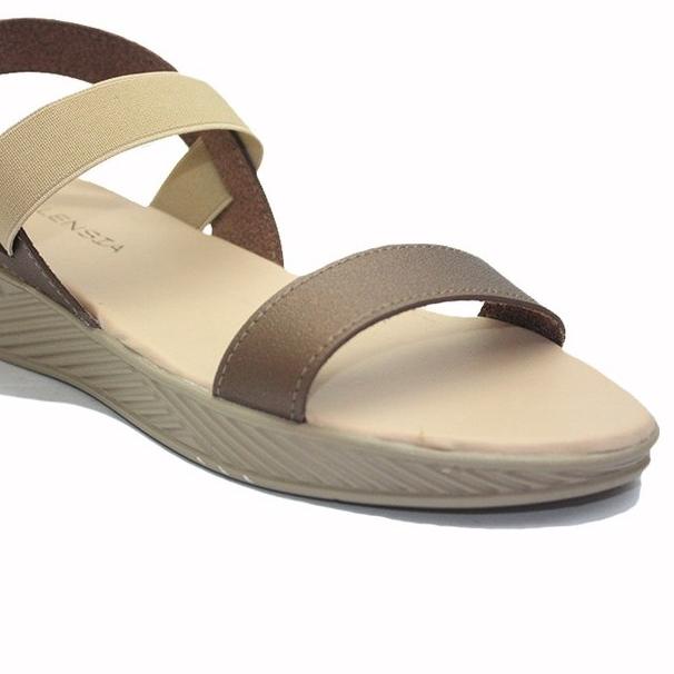 ➲ Klensia Sendal Selop Wanita Women Sandal Grey 671-014 - Grey Abu ✲
