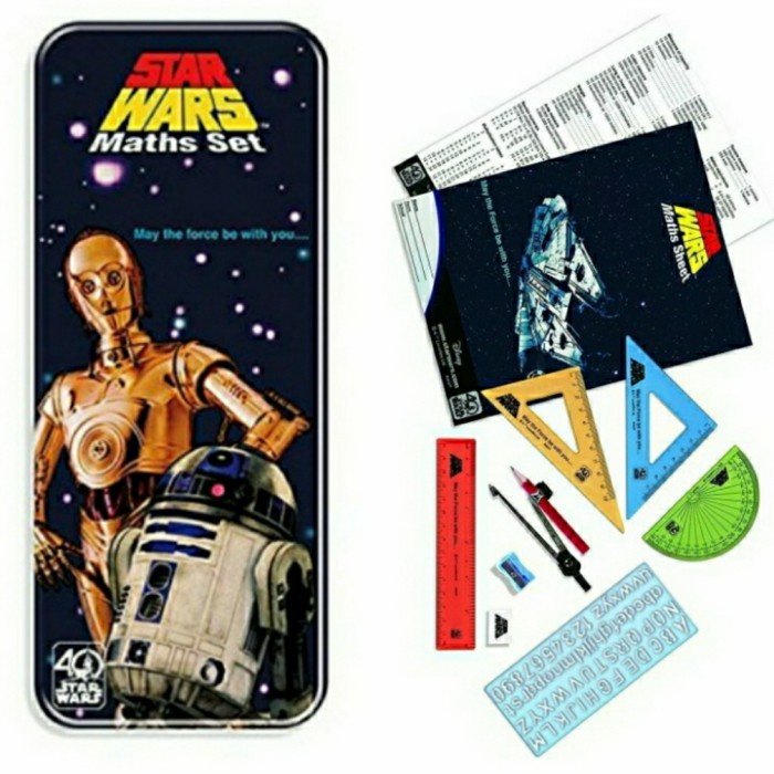 

(TERLARIS) STAR WARS Math Set Stationary Box Kotak Pensil book
