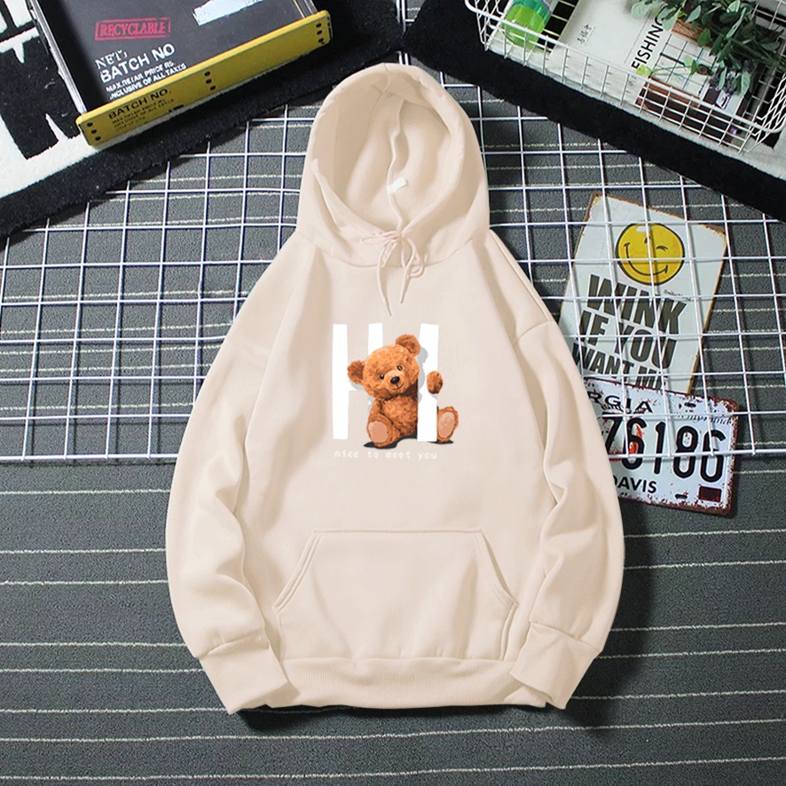 Sweater hoodie wanita HI BEAR sweter cewek murah