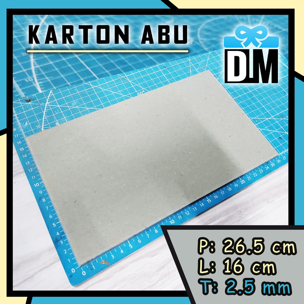 

Karton Abu 26.5 x 16 cm / 26.5x16 cm / 27x16cm / 265x 160 mm Papan MDF Abu Duplex Tebal 2.5mm