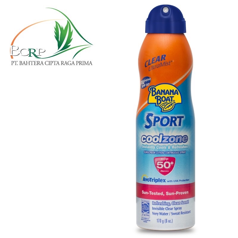 Banana Boat Sunblock Ultramist Sport Coolzone Spray SPF 50+ 170 gr sunscreen lotion contious