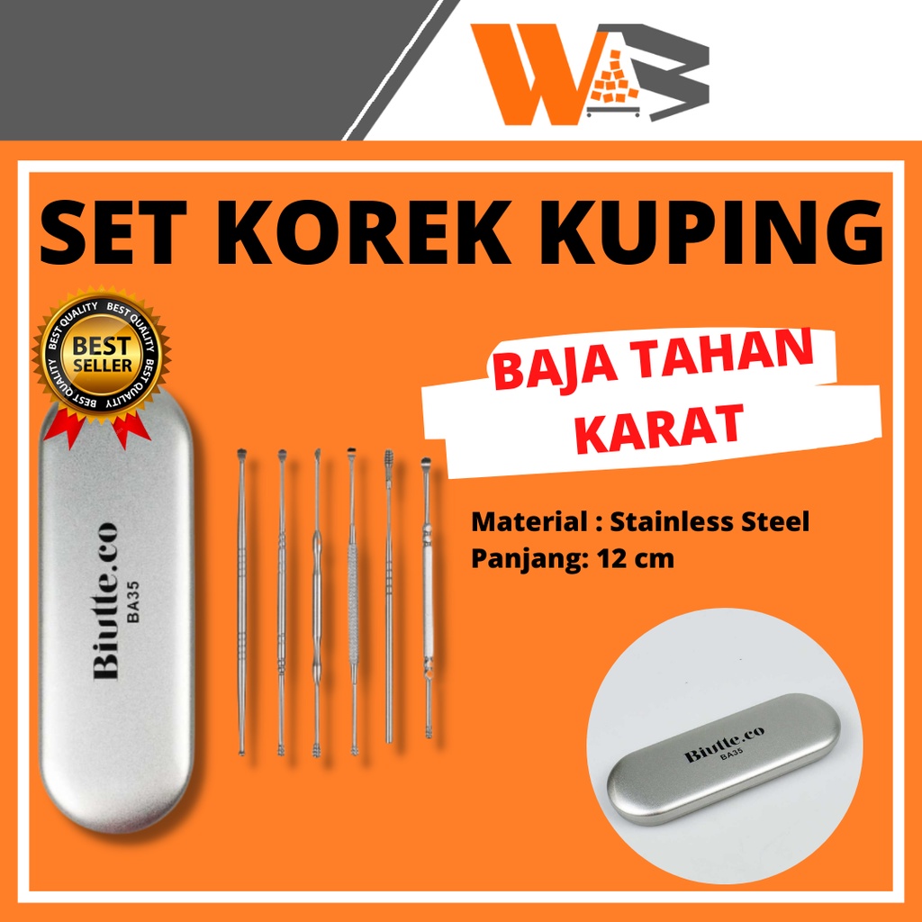 COD Alat Pembersih Telinga Korek Kuping Telinga Pengorek Kotoran Telinga / Set Pembersih Telinga Korek Kuping 6 PCS