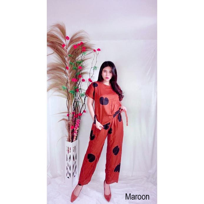 Sweet Honey ~ Baju Setelan Tiedye Panjang Bali Piyama Babydoll One Set Tie Dye Grosir Murah