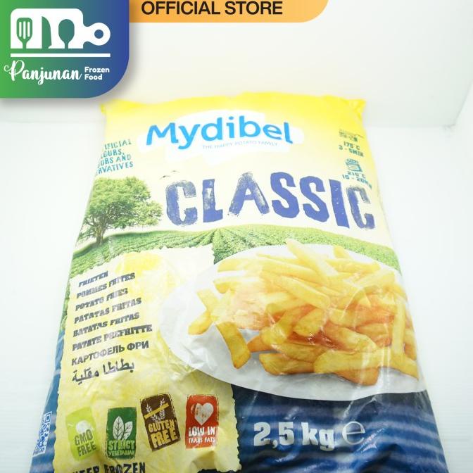 

MAKANAN BEKU / MYDIBEL CLASSIC 2,5KG KENTANG GORENG FRENCH FRIES STRAIGHT CUT NON COD