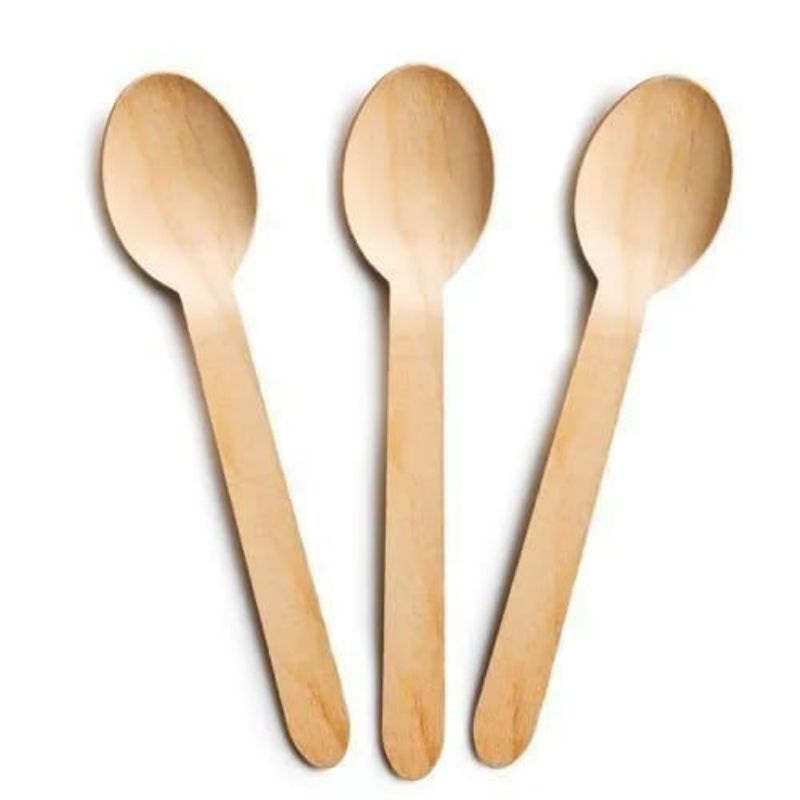 Sendok kayu sendok makan wooden spoon 16 cm