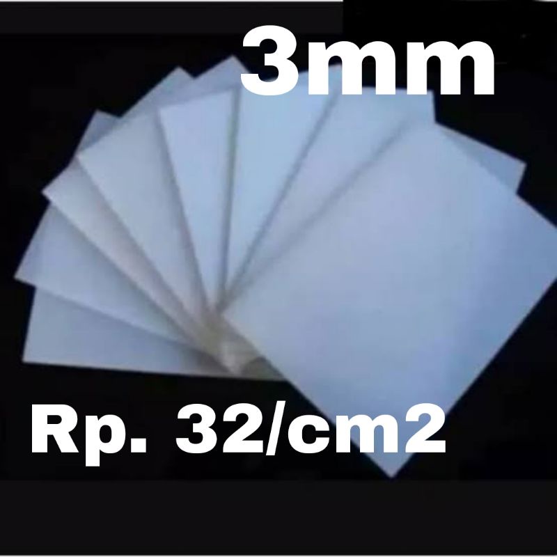 Akrilik Potongan Putih Susu 3mm