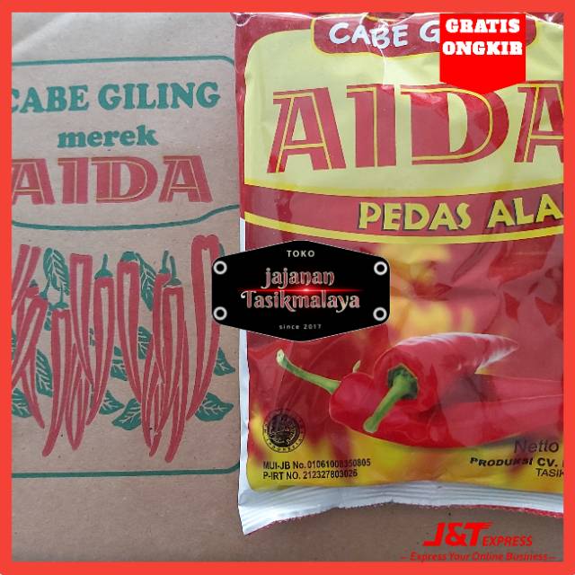 250gr) CABE GILING Merek AIDA Pedas Alami *Bumbu Cepat Saji ®