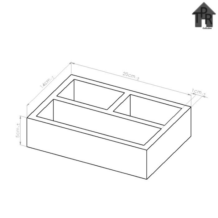 Tempat Sachet Gula Kopi Teh Krim Amenities Tray 20x14cm.- Parang Series