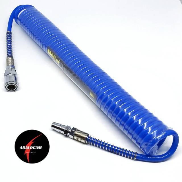 Mollar Recoil Hose 9 Meter - Selang Kompresor Spiral 9M