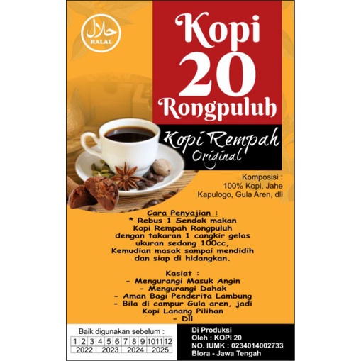 

KOPI REMPAH ORGANIK ALAMI