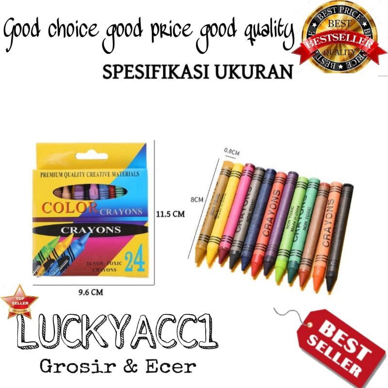 

LC - Set crayon 24 warna pensil warna 24 warna pensil crayon set pensil crayon gambar set anak alat lukis mewarnai art set 24 pcs