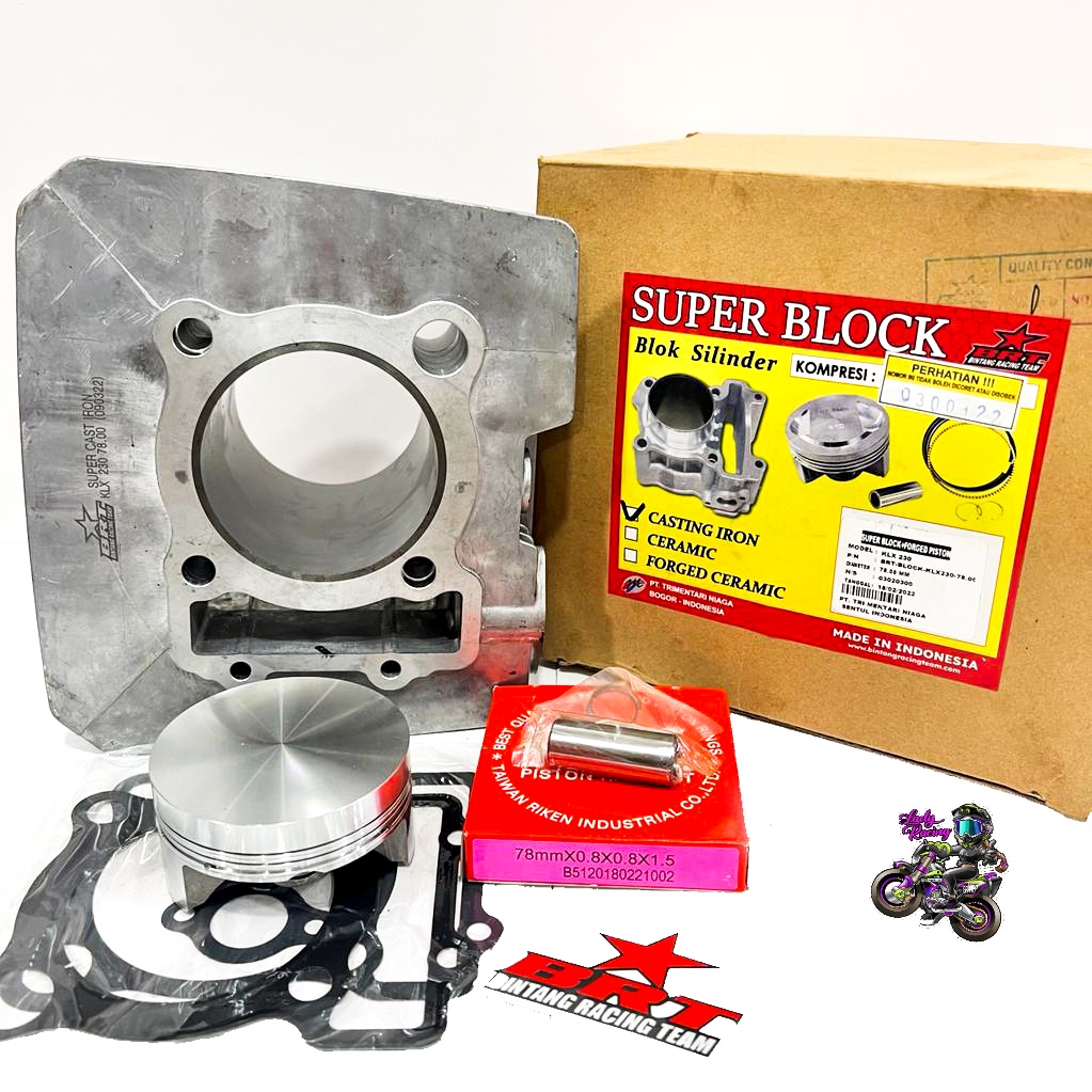 BLOK BOREUP BORE UP BRT KLX 230 72 & 78MM