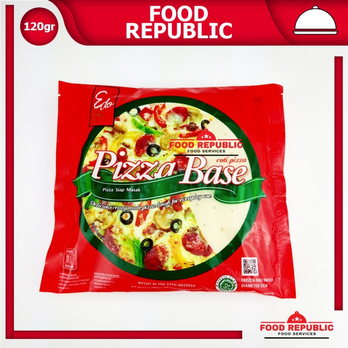 EDO PIZZA BASE 120 GR ISI 3 PCS DIAMETER 15 CM ROTI PIZZA MINI ITALY