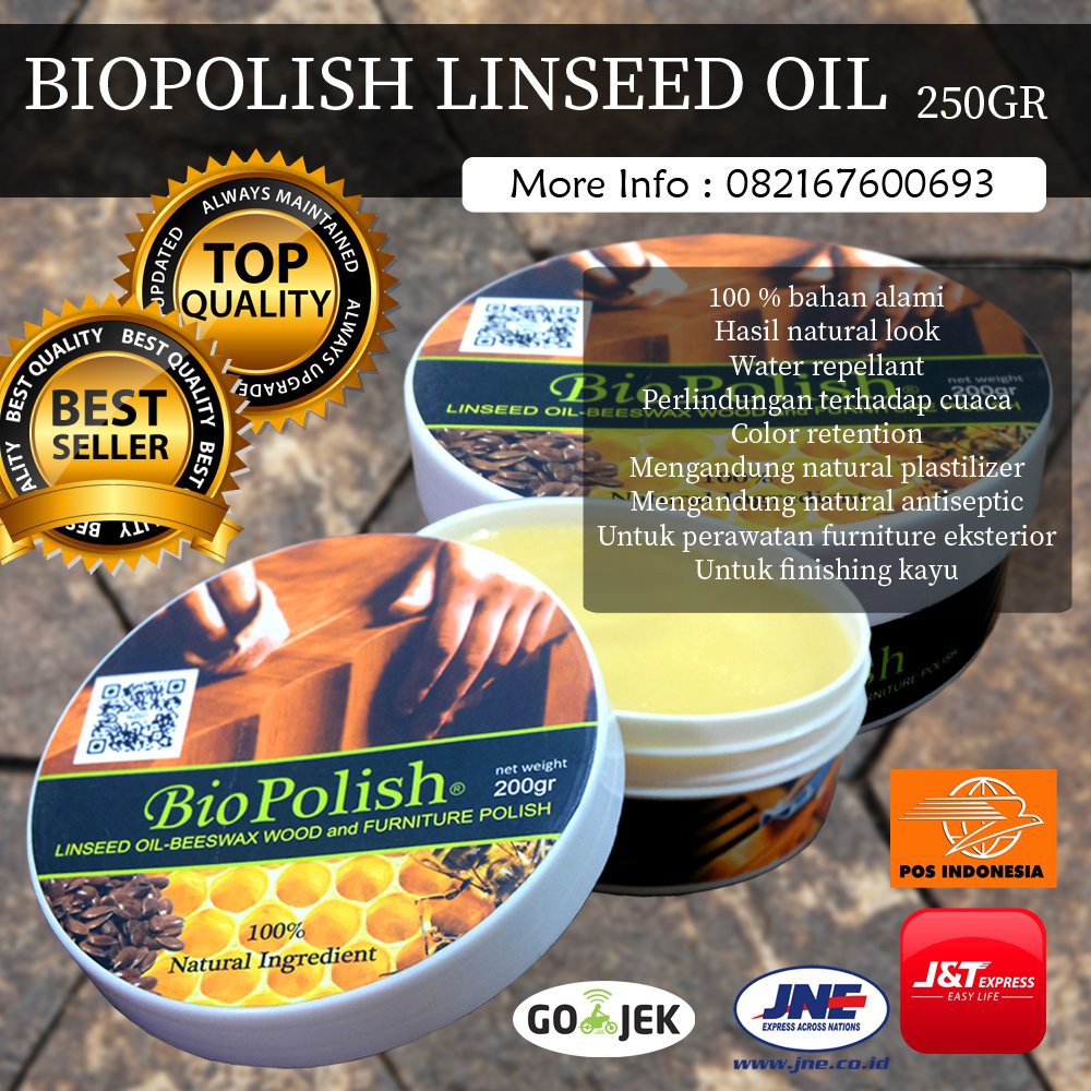 Poles untuk Lantai Kayu / Wood Flooring Biopolish Linseed Oil Bagus
