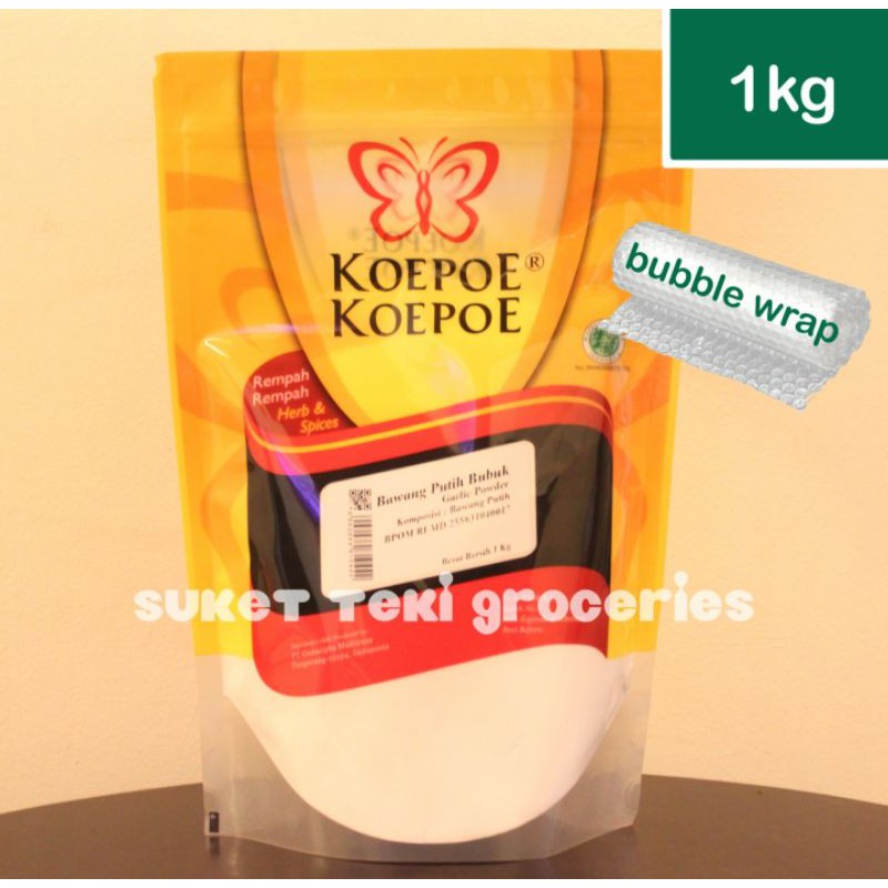 Bawang Putih Bubuk Koepoe Koepoe 1kg Grosir kemasan Standing Pouch Refill