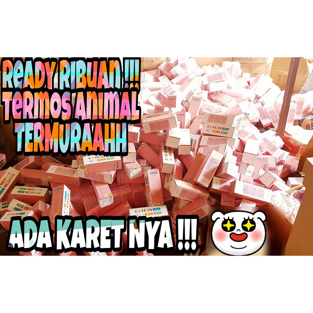 [DISINIAJA] Termos Air ANIMAL Karakter Botol Minum Anak