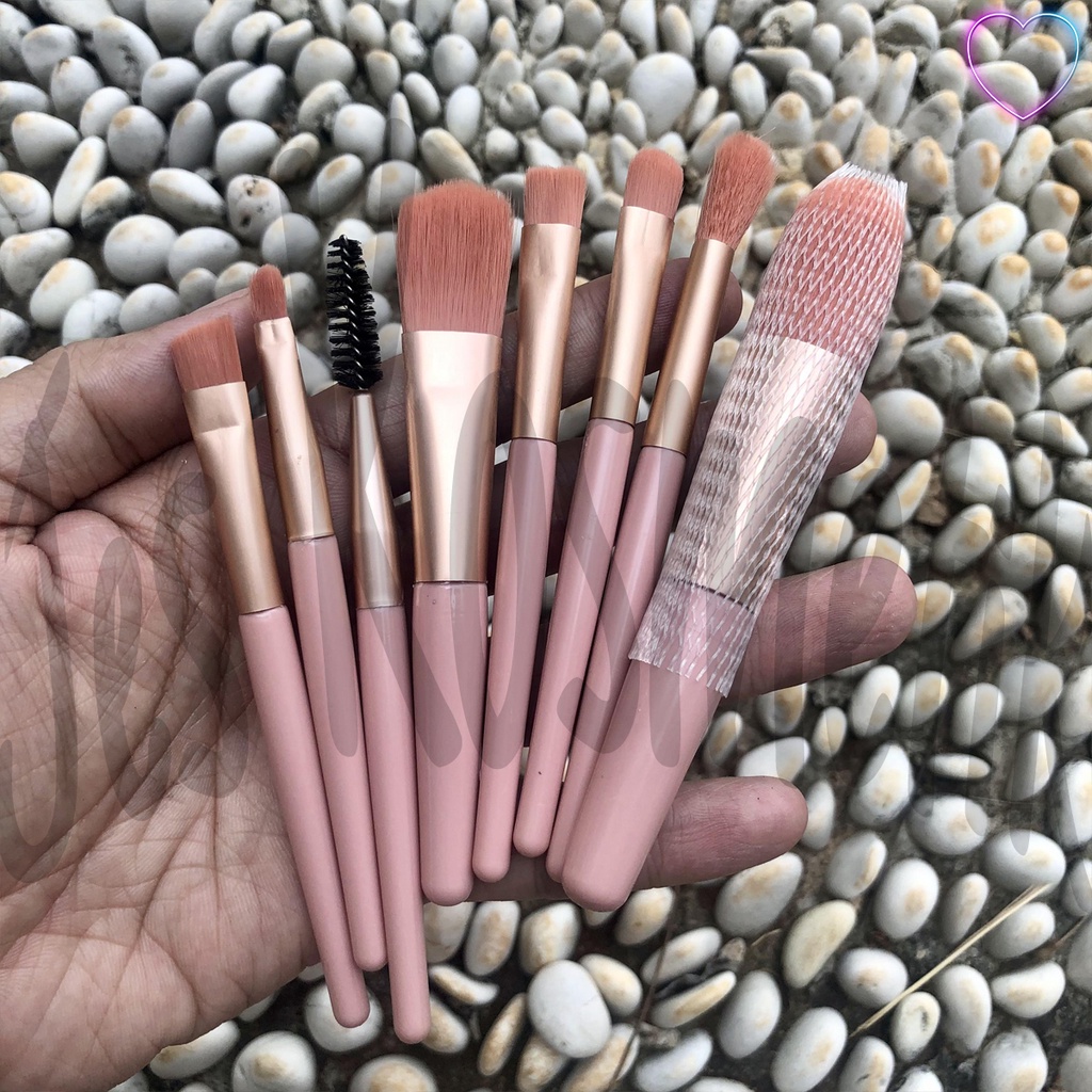 [LUSINAN] Mila Color Kuas Make Up Brush 1 Set Isi 8 Pcs / Grosir Kosmetik