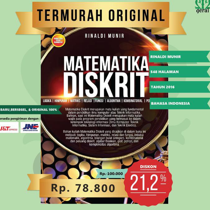 Special Termurah Original Buku Matematika Diskrit Rinaldi Munir Revisi Terbaru Shopee Indonesia