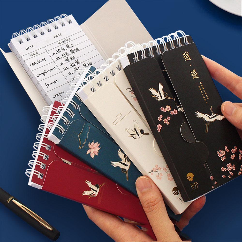 [Elegan] Hadiah Siswa Notebook Kosa Kata Kawaii Cute Portable Planner Loose-Leaf Belajar Menulis Mengaji Bahasa Asing Buku Kata