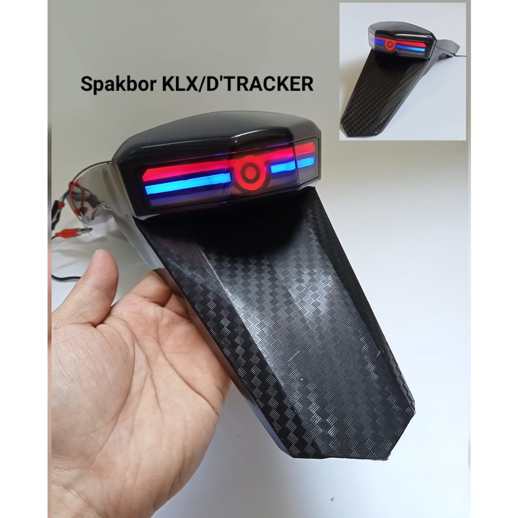 SPAKBOR BELAKANG PLUS LAMPU LED 3IN1 SENJA, STOP DAN SEIN UNTUK JENIS MOTOR KLX / D-TRACKER SERIES