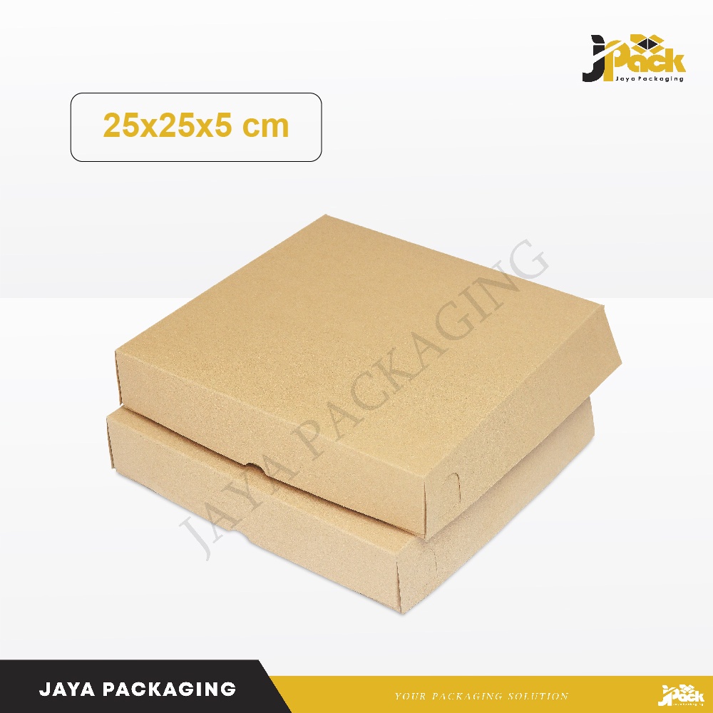 Paper Kraft Box 25x25x5 cm Paperkraft/lunchbox/boxmakanan/hampers/custom