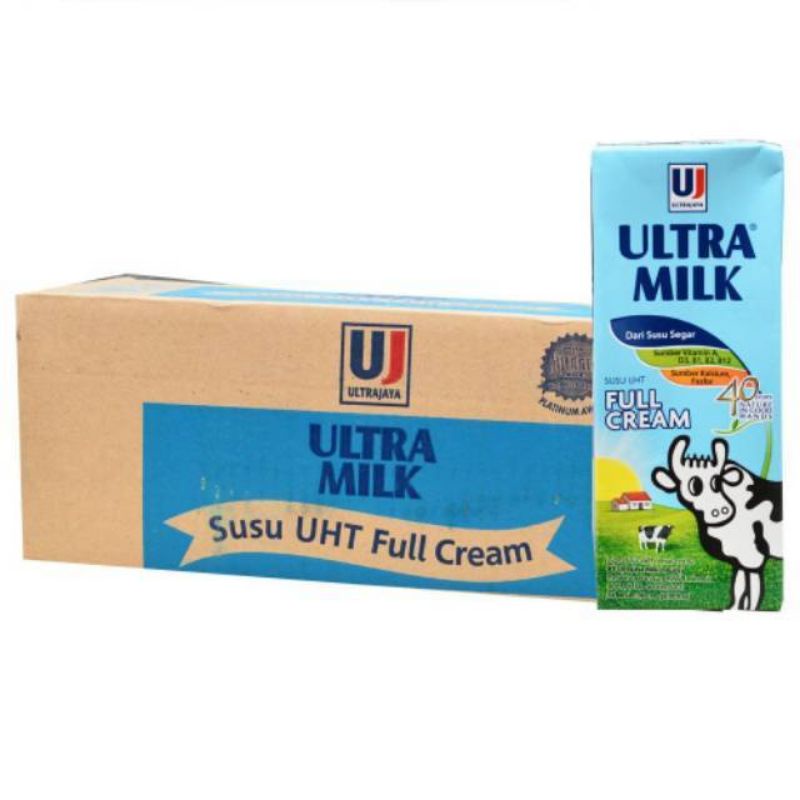 

Susu Ultra UHT Full Cream 125 ml per Dus isi 40 pcs