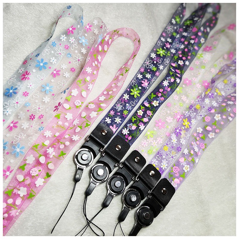 Gantungan Hp Flower Transparan Lucu Cute Lanyard Tali Hp