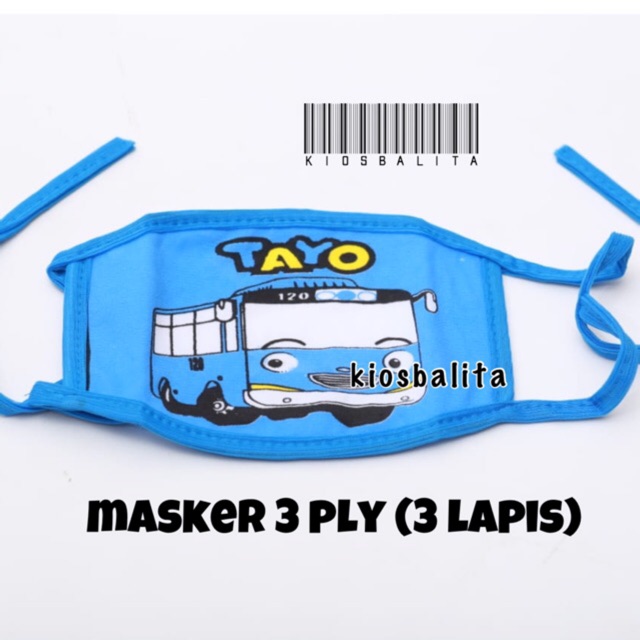 MASKER ANAK KARAKTER 3 PLY ( 3 LAPIS) / MASKER MULTIFUNGSI ANAK REMAJA