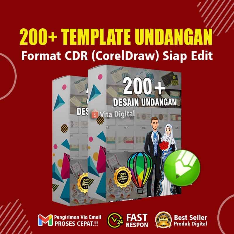 200+ Desain Undangan Premium Siap Edit Format Coreldraw