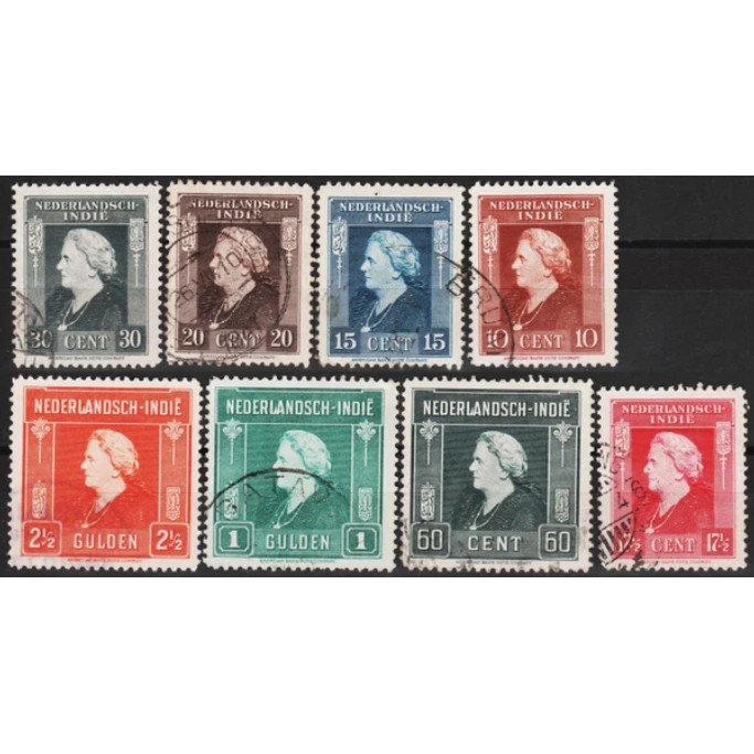 

Perangko Filateli A1-100 Netherlands Indies VFU 8v 1945-1946 Queen Wilhelmina