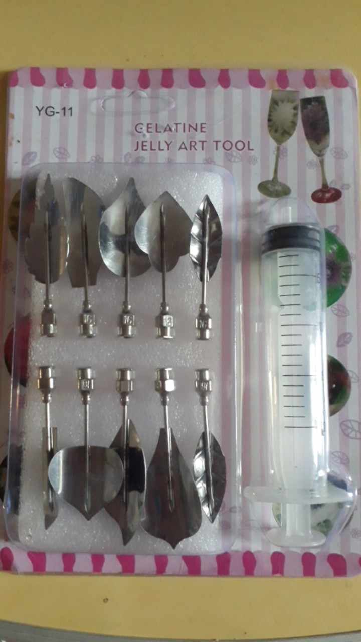 Jelly Art Tools Set / Suntikan Gelatin Penghias Puding 3d