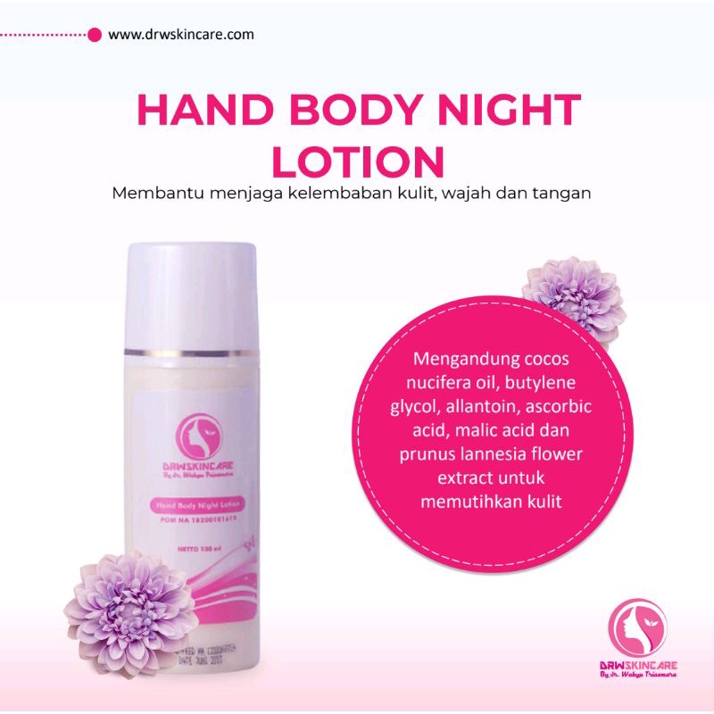 Night Lotion Pemutih Badan DRW Skincare @Free Gift