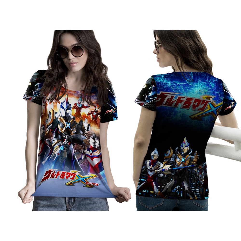 TiniShop - Kaos ULTRAMAN X Wanita FullPrint / Kaos ULTRAMAN X 3D / Atasan Wanita /301