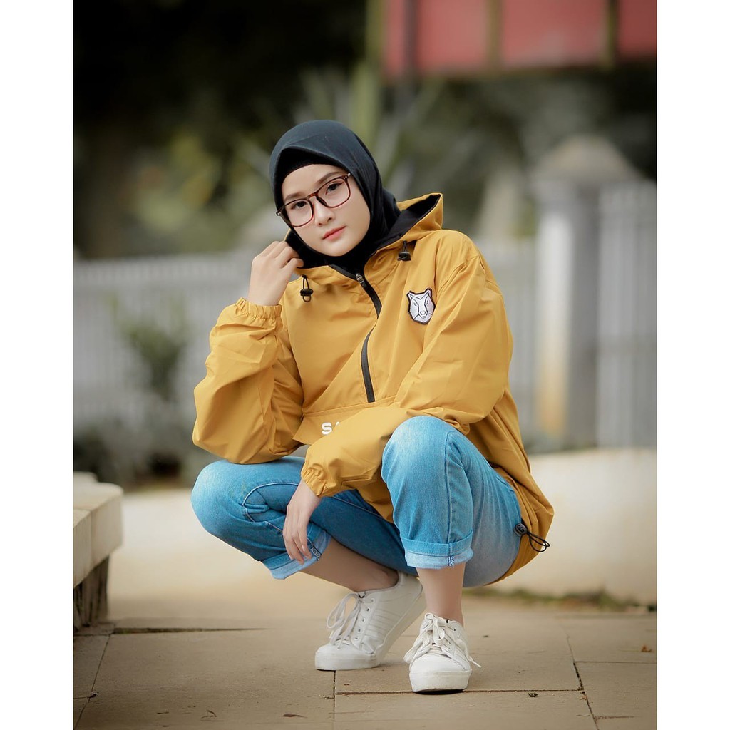 Jaket Cagoule Salvio Bear Original Mustard - Jaket Tracker Waterproof Yellow Mustard