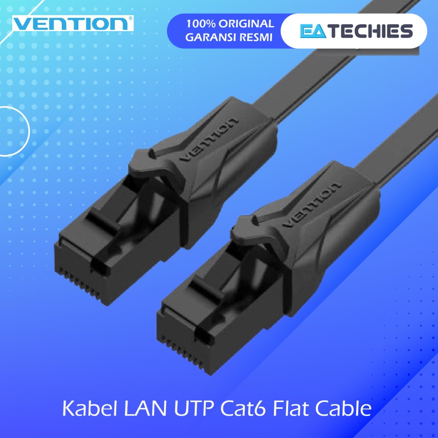 [IBA - 3M] Vention Kabel Flat LAN 3 Meter RJ45 cat6 Cat.6 UTP