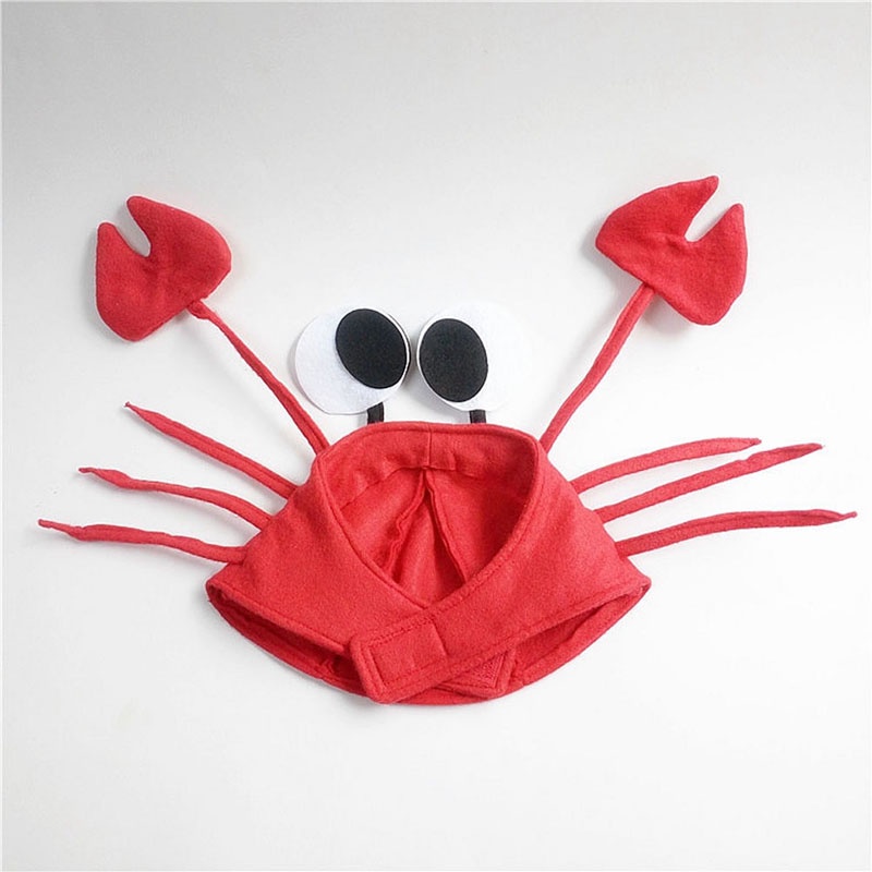 Topi Bentuk Lobster Kepiting Warna Merah Untuk Kostum Halloween