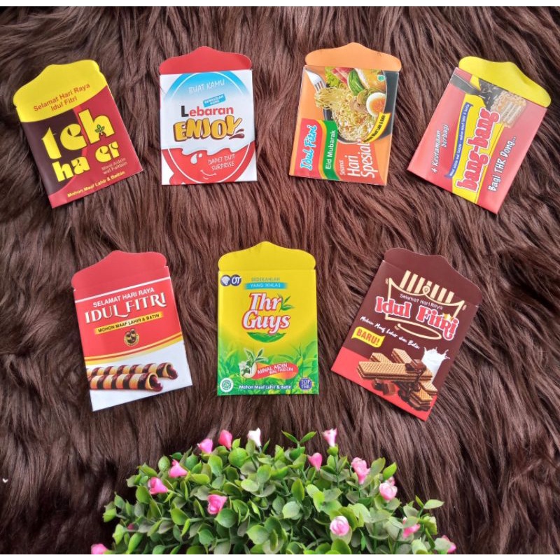 

10 Pcs / AMPLOP LEBARAN MOTIF SNACK KECIL