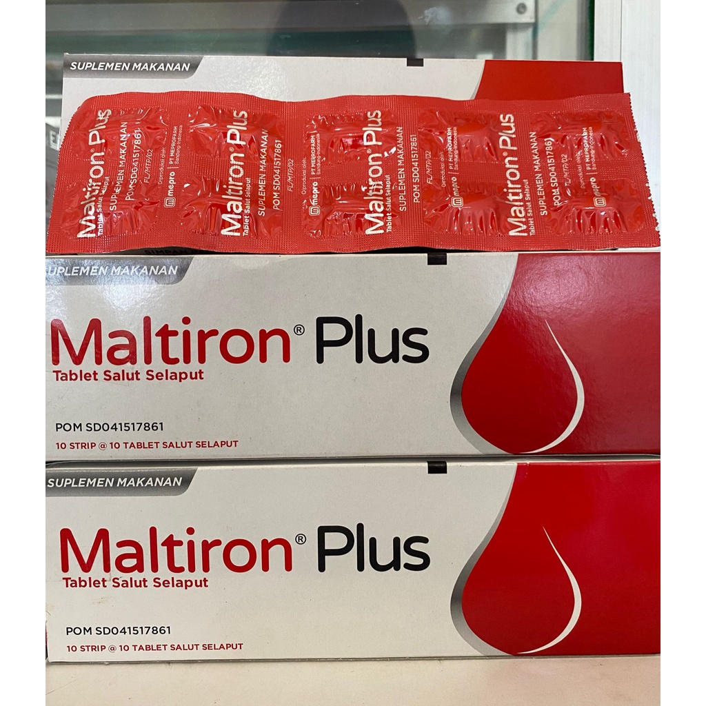 Maltiron Plus Perstrip isi 10 Tablet/Multivitamin/Mineral/Zat Besi