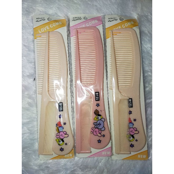 Sisir Rambut BTS / BT21 Set (Isi 2)