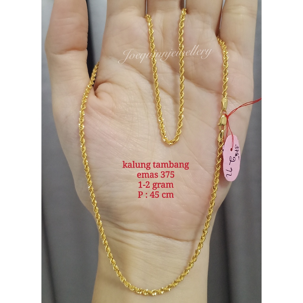 kalung model tambang emas 375