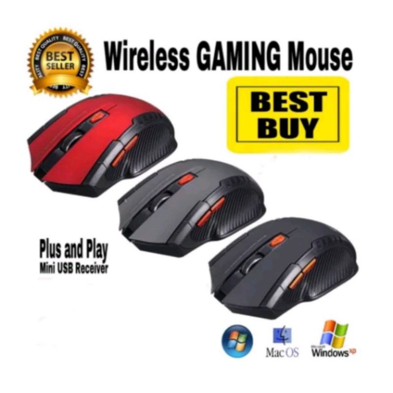 Mouse wireless pc gaming warna warni PC laptop komputer desktop advance Advan gaming murah bagus
