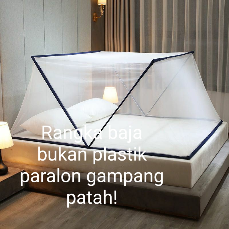Kelambu Kotak Lipat Ukuran 100cm 135cm dan 160cm / Kelambu Tidur Anti Nyamuk