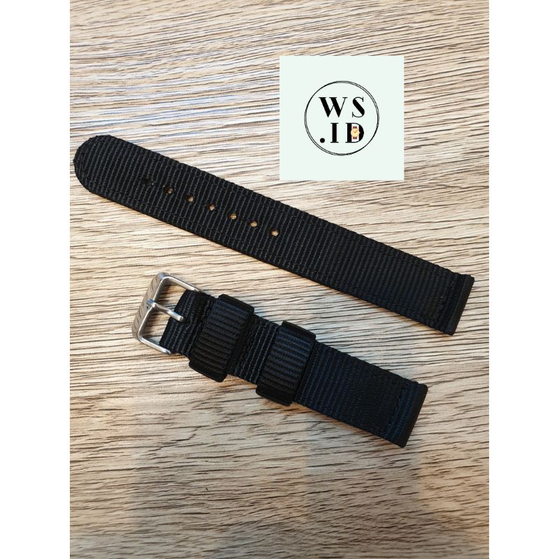 Tali Strap Nato Jam tangan Kanvas Canvas Nylon  Strap Ukuran 18mm 20mm 22mm 24mm 18 mm 20 mm 22 mm 24 mm bahan tebal stainlles steel