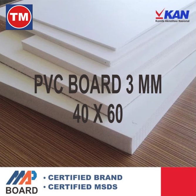 Jual PVC Foam Board 3 mm x 2 Lembar ( 40 cm x 60 cm ) Shopee Indonesia