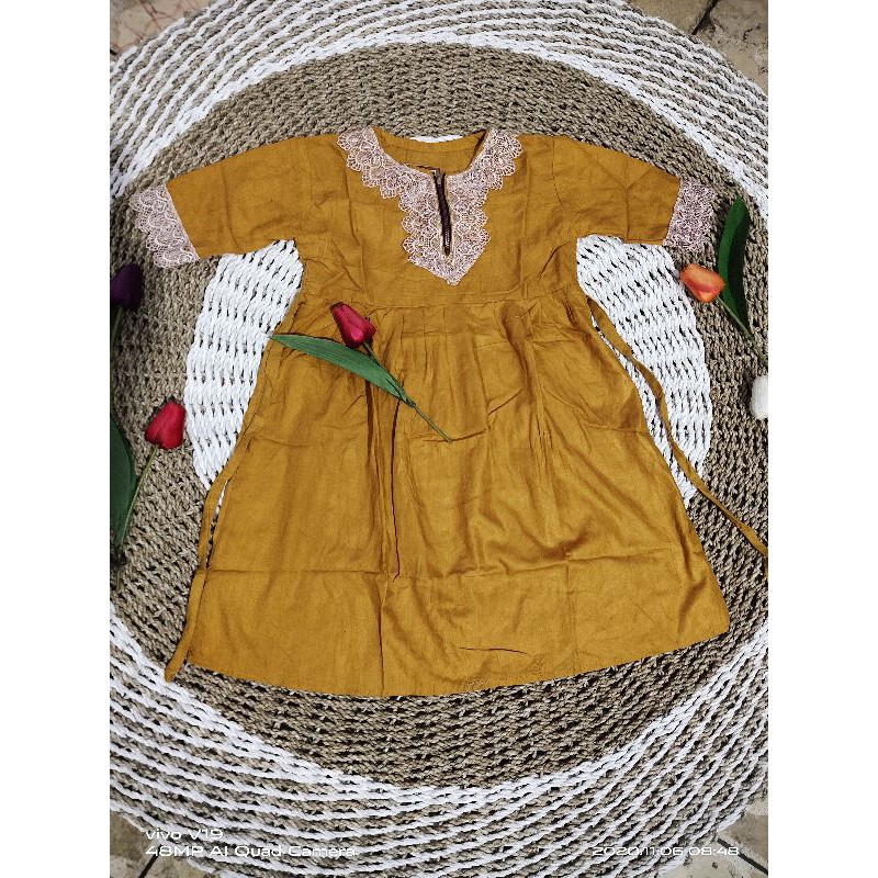 DASTER ANAK RENDA/,DASTER RAYON ANAK 6-9 Th/DASTER POLOS REMPEL ANAK
