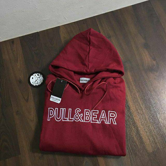 pull and bear maroon hoodie