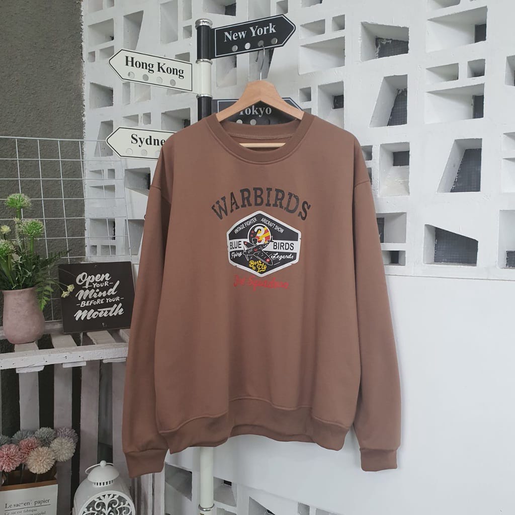 SWEATER WANITA WARBIRDS//CREWNECK WANITA TEBAL HALUS//SWEATSHIRT WANITA KEKINIAN FLEECE PREMIUM TERBARU,